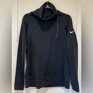 Nike Women's Black Long Sleeve High Neck Athletic Top size Large